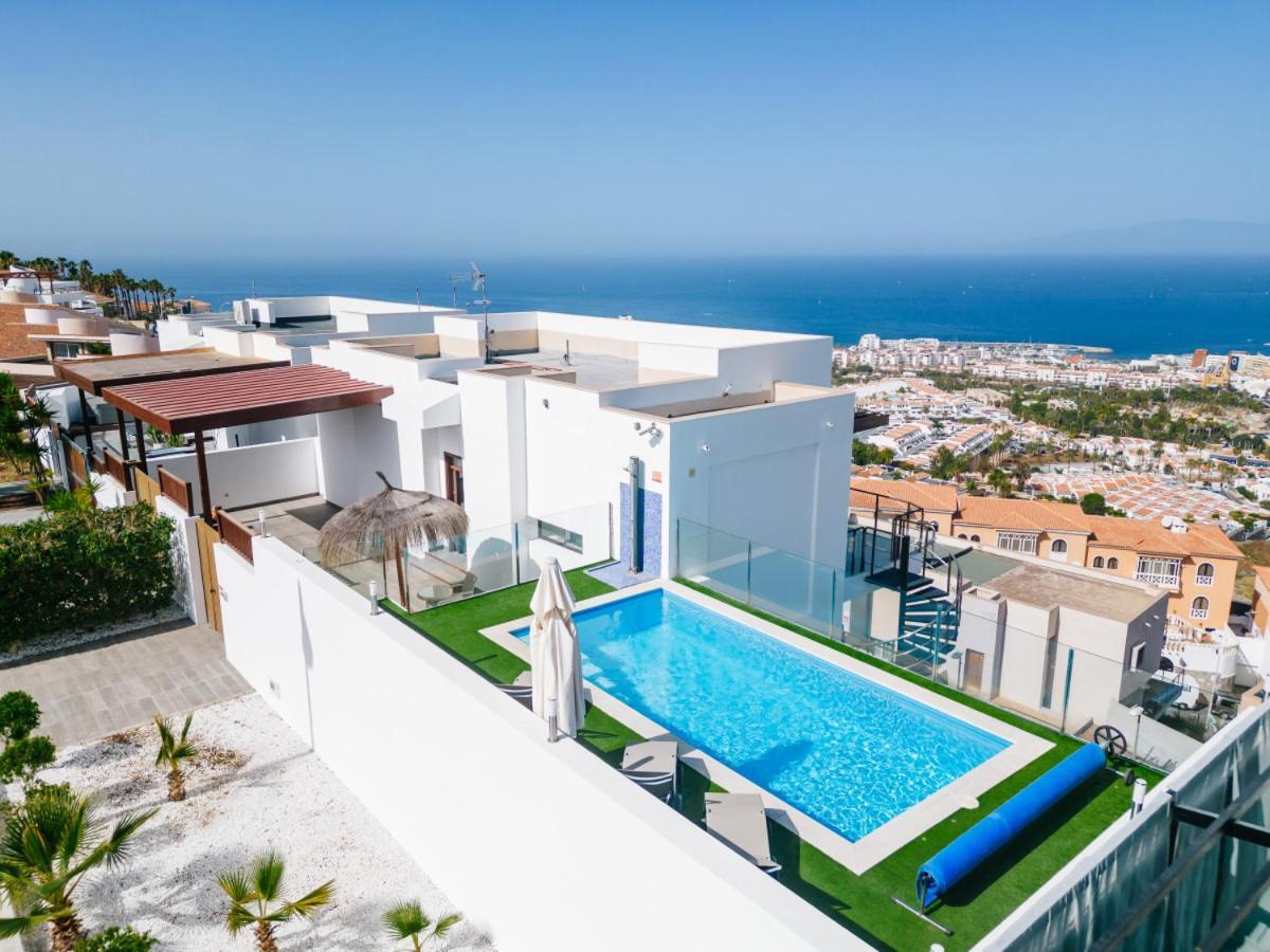 Sunset White Villa - Ocean View, Jakuzzi, Heated Pool, Air-Conditioning, Grill Плая-де-лас-Америкас Экстерьер фото